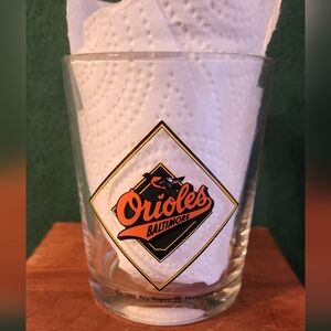 Baseball Glass ORIOLES Vintage Baltimore Bird NBL Camden Yards Promo